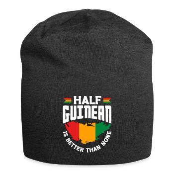 Guinée Guinée Guinée Drapeau demi-guinéen est mieux - Bonnet en jersey - charbon - Devant