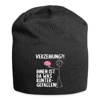 Dir ist da was runtergefallen Gehirn - Jersey-Beanie - Schwarz - Vorne