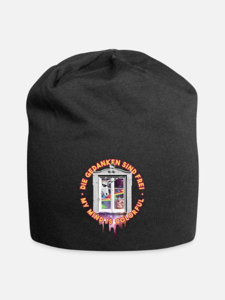 Fenster colorfulmind - Jersey-Beanie - Schwarz