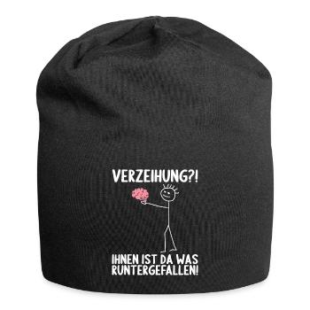 Dir ist da was runtergefallen Gehirn - Jersey-Beanie - Schwarz - Vorne
