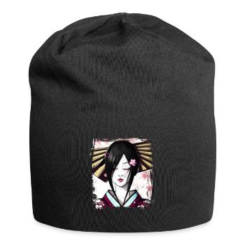 Geisha, art numérique traditionnel, Japon - Bonnet en jersey - noir - Devant