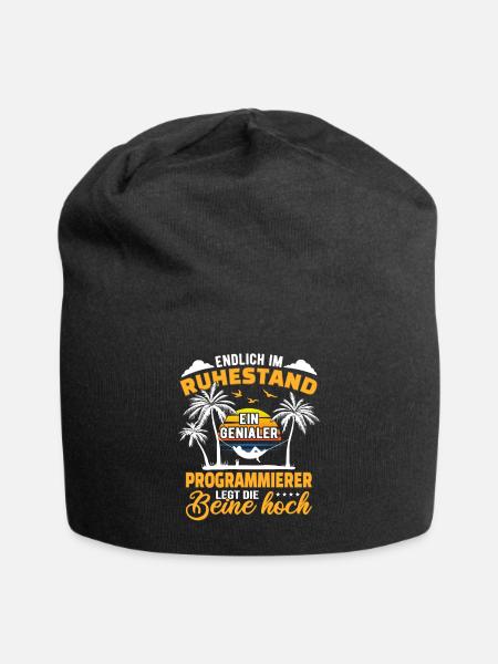 Ruhestand Lustig für Programmierer Rentner - Jersey-Beanie - Schwarz