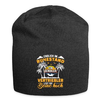 Ruhestand Lustig für Vertriebler Rentner Abschied - Jersey-Beanie - Anthrazit - Vorne