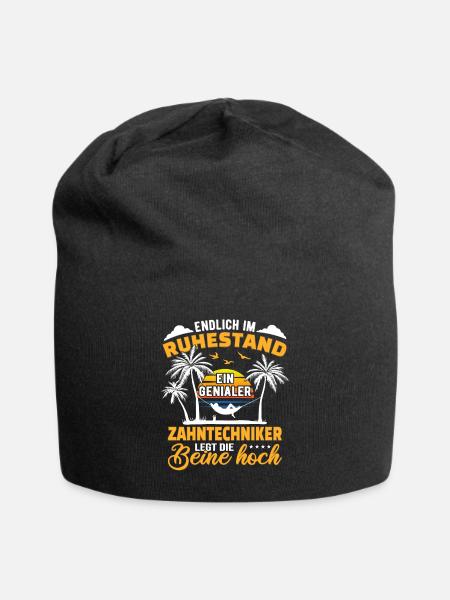 Ruhestand Lustig für Zahntechniker Rentner - Jersey-Beanie - Schwarz