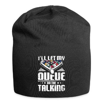 I'll let my billard queue the talking - Jersey-Beanie - Schwarz - Vorne