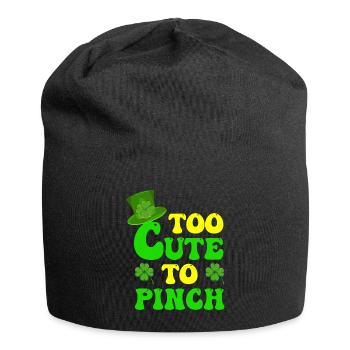 too cute to pinch - Jersey Beanie - black - Front