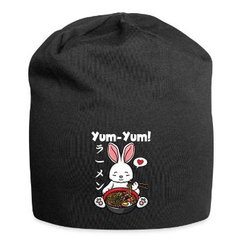 Japan Anime Hase Ramen Nudeln Manga Kawaii - Jersey-Beanie - Schwarz - Vorne