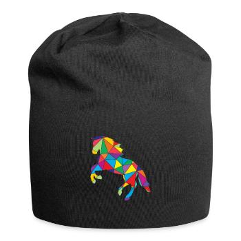 Pferd Polygon Horse Pferde - Jersey-Beanie - Schwarz - Vorne