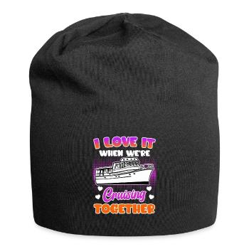 Cruising together Kreuzfahrt Urlaub Spring Break - Jersey-Beanie - Schwarz - Vorne