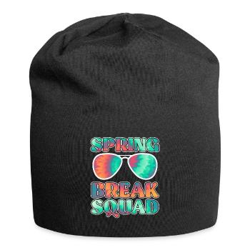 Spring Break Squad Sommerferien Spring Break - Jersey-Beanie - Schwarz - Vorne