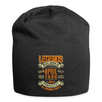 1996 April Geburtstag Legende - Jersey-Beanie - Schwarz - Vorne