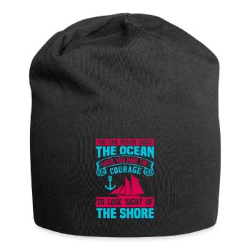 L’OCÉAN JUSQU’À CE QUE VOUS AYEZ LE COURAGE DE PERDRE DE VUE - Bonnet en jersey - noir - Devant