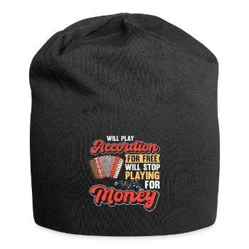 Akkordeon Polka Ziehharmonika Quetschkommode - Jersey-Beanie - Schwarz - Vorne
