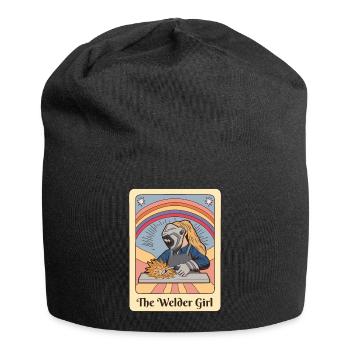 Vintage Welder Girl Tarot Art - Jersey Beanie - black - Front