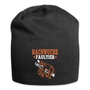Nachwuchs Faultier Ich geh schlafen faul Faulenzer - Jersey-Beanie - Schwarz - Vorne