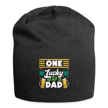 One Lucky Dad Beer St Patrick’s Day Papa - Jersey-Beanie - Schwarz - Vorne