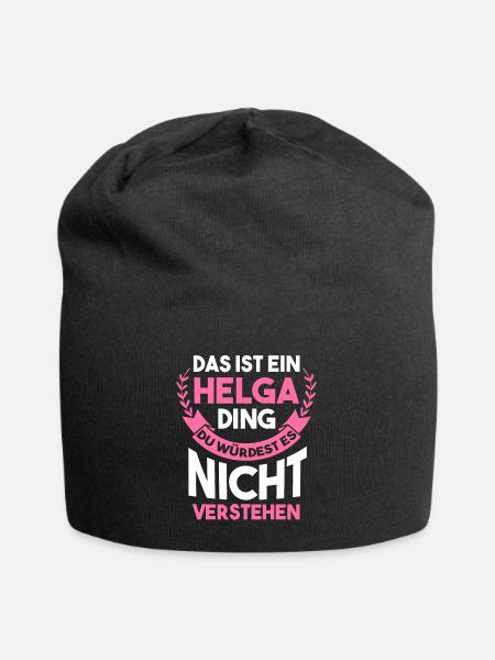 Helga - Jersey-Beanie - Schwarz