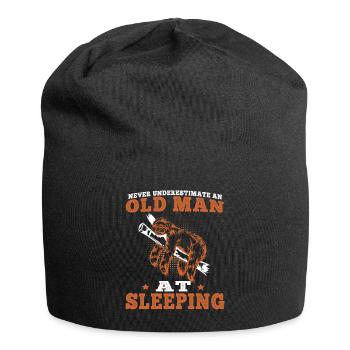 Sloth Old man sleeping lazy Lazy - Jersey Beanie - black - Front