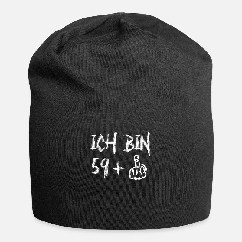 60. Geburtstag Ich Bin 59+ Provokantes - Jersey-Beanie - Schwarz
