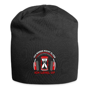 Ich werde nicht älter ich Level Up Gamer 18 Jahre - Jersey-Beanie - Schwarz - Vorne