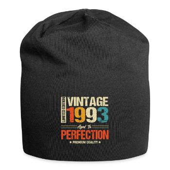 Vintage 1993 vintage anniversaire rétro cadeau - Bonnet en jersey - noir - Devant