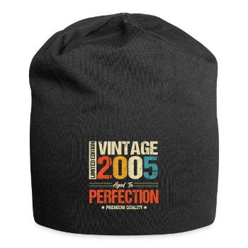 Vintage 2005 vintage anniversaire cadeau rétro - Bonnet en jersey - noir - Devant