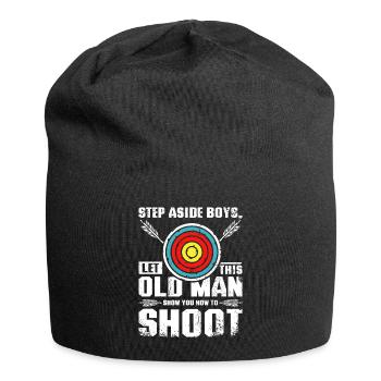Let this old man show you how to archery - Jersey Beanie - black - Front