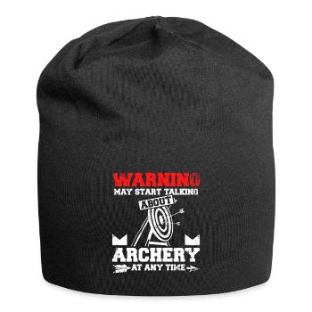 Start talking about archery at any time - Jersey Beanie - black - Front