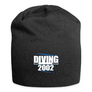 Taucher Geburtstag - Diving since March 2002 - Jersey-Beanie - Schwarz - Vorne