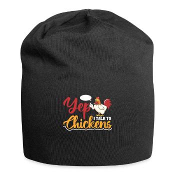 Yep i talk to Chickens - Jersey-Beanie - Schwarz - Vorne