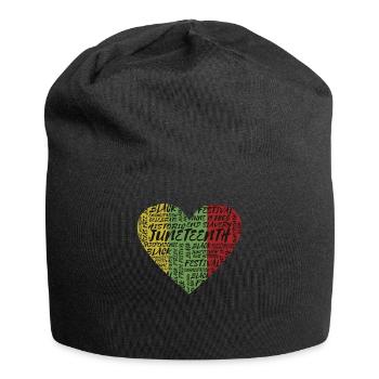 Juneteenth Freedom 19th June Black History Month - Jersey Beanie - black - Front