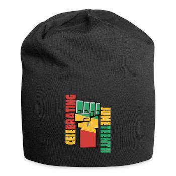 Juneteenth Freedom 19th June Black History Month - Jersey Beanie - black - Front