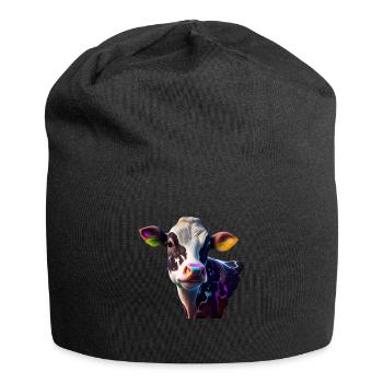 cows farmer farmer cow lover funny cow - Jersey Beanie - black - Front