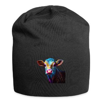 cows farmer farmer cow lover funny cow - Jersey Beanie - black - Front