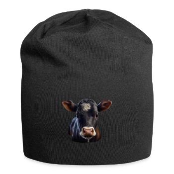 cows farmer farmer cow lover funny cow - Jersey Beanie - black - Front