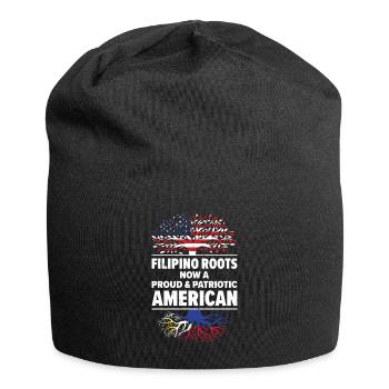 Born Filipino Philippines American USA Citizenship - Jersey Beanie - black - Front