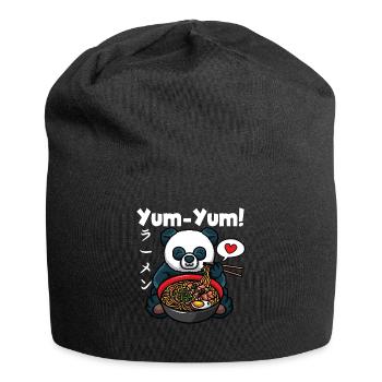 Anime Panda Ramen Noodles Manga Kawaii - Jersey Beanie - black - Front