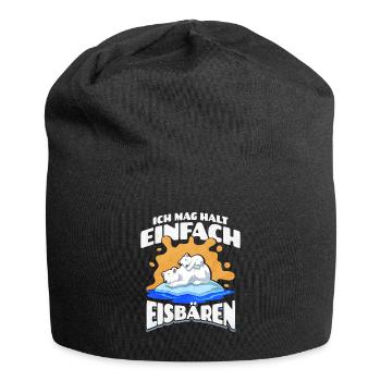 Ich Mag Halt Einfach Eisbären - Jersey-Beanie - Schwarz - Vorne
