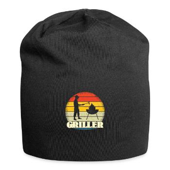 Grillen und Camper Geschenkidee - Jersey-Beanie - Schwarz - Vorne
