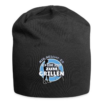 Grillen und Camper Geschenkidee - Jersey-Beanie - Schwarz - Vorne