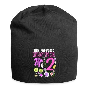 Spa Birthday For Girls 2nd Spa Birthday Party - Jersey Beanie - black - Front