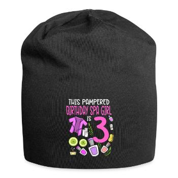 Spa Geburtstag für Mädchen 3. Spa Geburtstagsfeier - Jersey-Beanie - Schwarz - Vorne