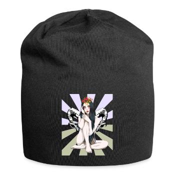 Mystique Fantaisie Fille Cornes Occulte Spirituel - Bonnet en jersey - noir - Devant
