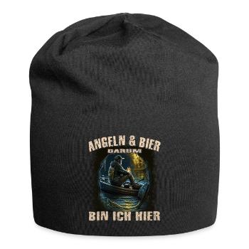 Fishing Angler Anglerspruch - Jersey Beanie - black - Front