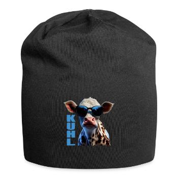 Kühe Landwirt Landwirtin Kuhliebhaber lustiges Kuh - Jersey-Beanie - Schwarz - Vorne