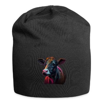 cows farmer farmer cow lover funny cow - Jersey Beanie - black - Front