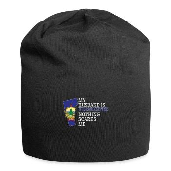 Nothing Scares Me Vermonter Husband Vermont - Jersey Beanie - black - Front