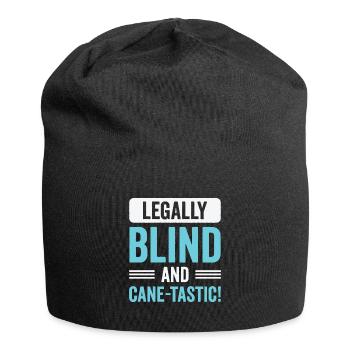 Braille-Schrift Blinde Blindheit Bewusstsein - Jersey-Beanie - Schwarz - Vorne