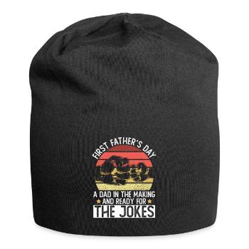 Erster Vatertag Papa Erstes Mal Papa Geschenk - Jersey-Beanie - Schwarz - Vorne