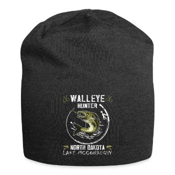 North Dakota Fishing - Walleye Hunter - Jersey Beanie - charcoal grey - Front